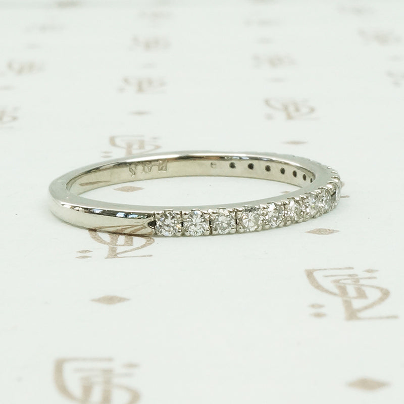 Lovely French Set Diamond and Platinum Band
