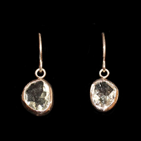 Organics Green Amethyst & Recycled Gold Earrings by 720