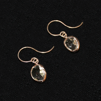 Organics Green Amethyst & Recycled Gold Earrings by 720
