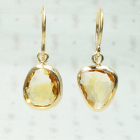 Organics Citrine Earrings in Recycled Gold by 720