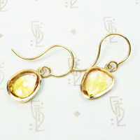 Organics Citrine Earrings in Recycled Gold by 720