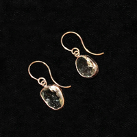 Organics Earrings Green Amethyst & Recycled Gold by 720