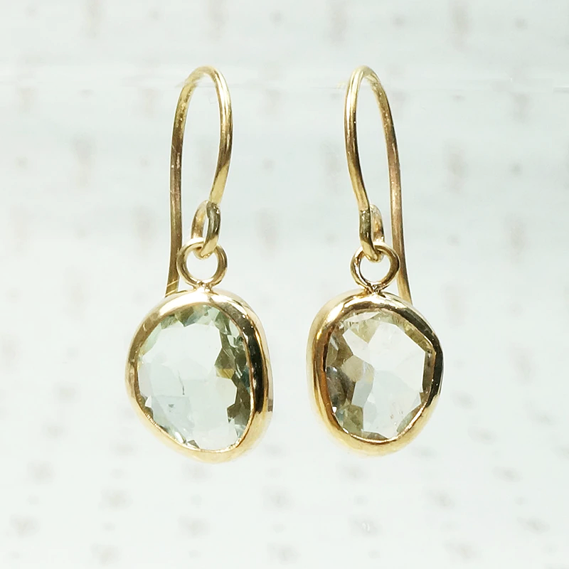 Organics Green Amethyst Earring in Recycled Gold by 720