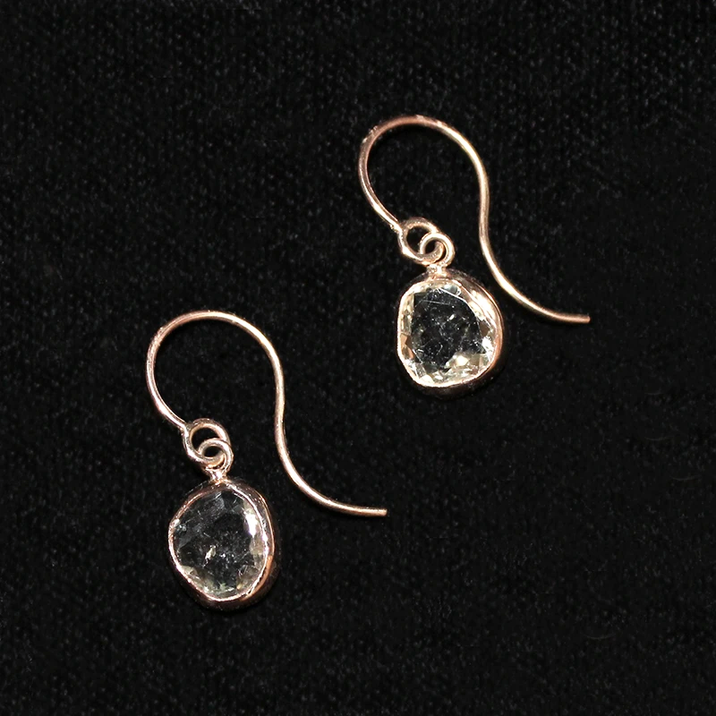 Organics Green Amethyst Earring in Recycled Gold by 720
