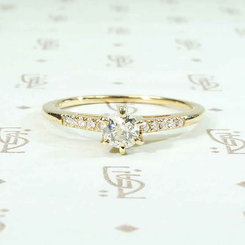 Artisan Engagement Ring with Antique Diamond by 720