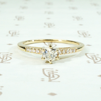 Artisan Engagement Ring with Antique Diamond by 720