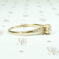 Artisan Engagement Ring with Antique Diamond by 720