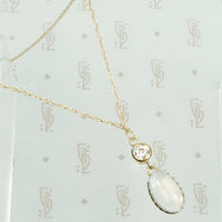 Luna Moonstone and Diamond Pendant