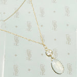 Luna Moonstone and Diamond Pendant