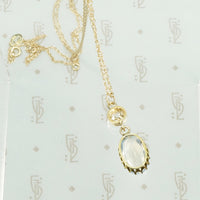 Luna Moonstone and Diamond Pendant