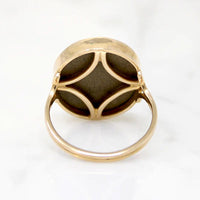 Goddess of Wine Antique Lava Cameo in Gold Ring
