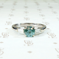 Glacial Beauty Natural Blue Zircon & Diamond Ring