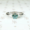 Glacial Beauty Natural Blue Zircon & Diamond Ring
