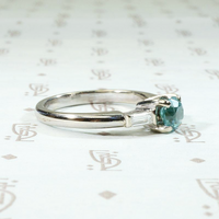 Glacial Beauty Natural Blue Zircon & Diamond Ring