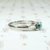 Glacial Beauty Natural Blue Zircon & Diamond Ring