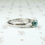 Glacial Beauty Natural Blue Zircon & Diamond Ring