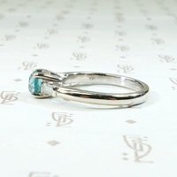 Glacial Beauty Natural Blue Zircon & Diamond Ring