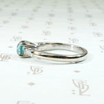 Glacial Beauty Natural Blue Zircon & Diamond Ring