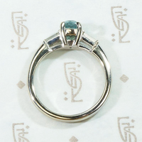 Glacial Beauty Natural Blue Zircon & Diamond Ring