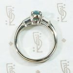 Glacial Beauty Natural Blue Zircon & Diamond Ring