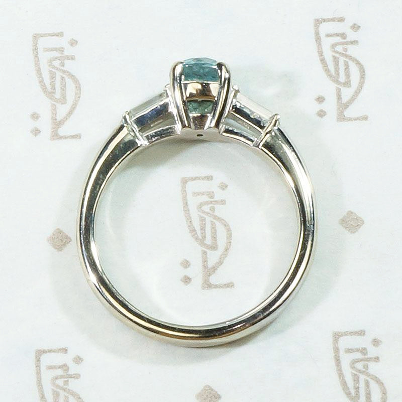 Glacial Beauty Natural Blue Zircon & Diamond Ring