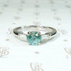 Glacial Beauty Natural Blue Zircon & Diamond Ring