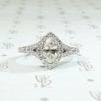 Estate Marquise Cut Diamond Engagement Ring