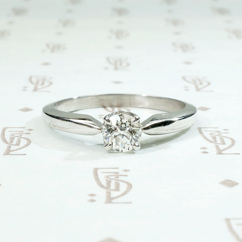 Sparkling Diamond Solitaire Engagement Ring in Platinum by 720