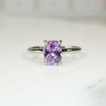 Lovely Lilac Antique Sapphire Solitaire Ring by 720