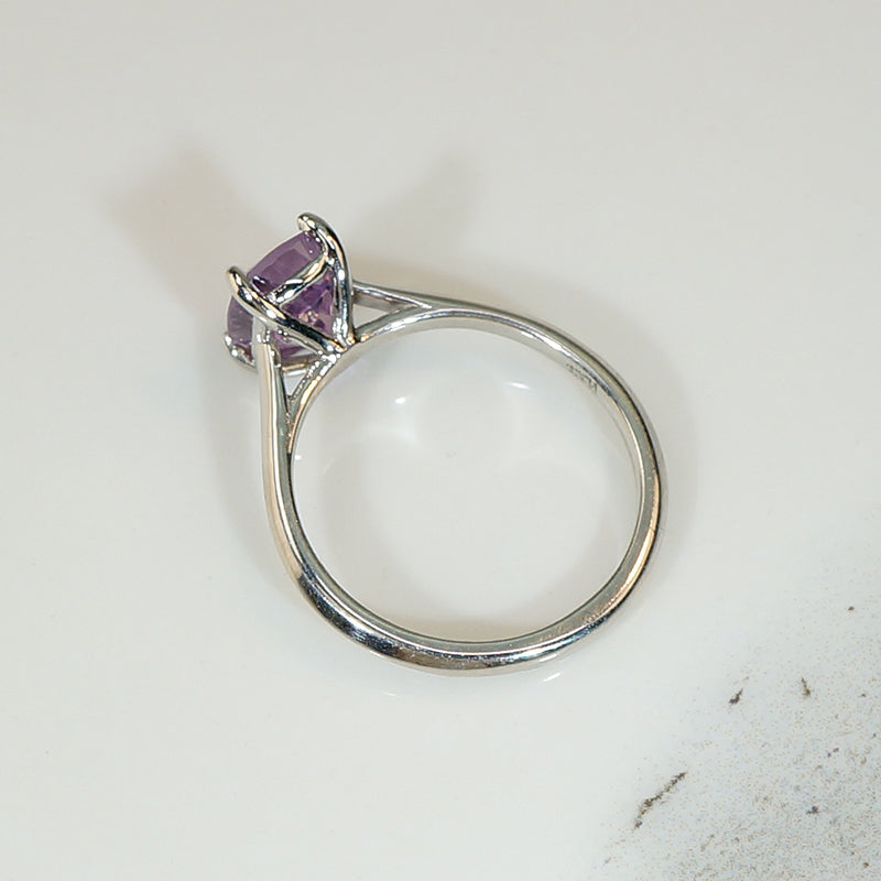 Lovely Lilac Antique Sapphire Solitaire Ring by 720