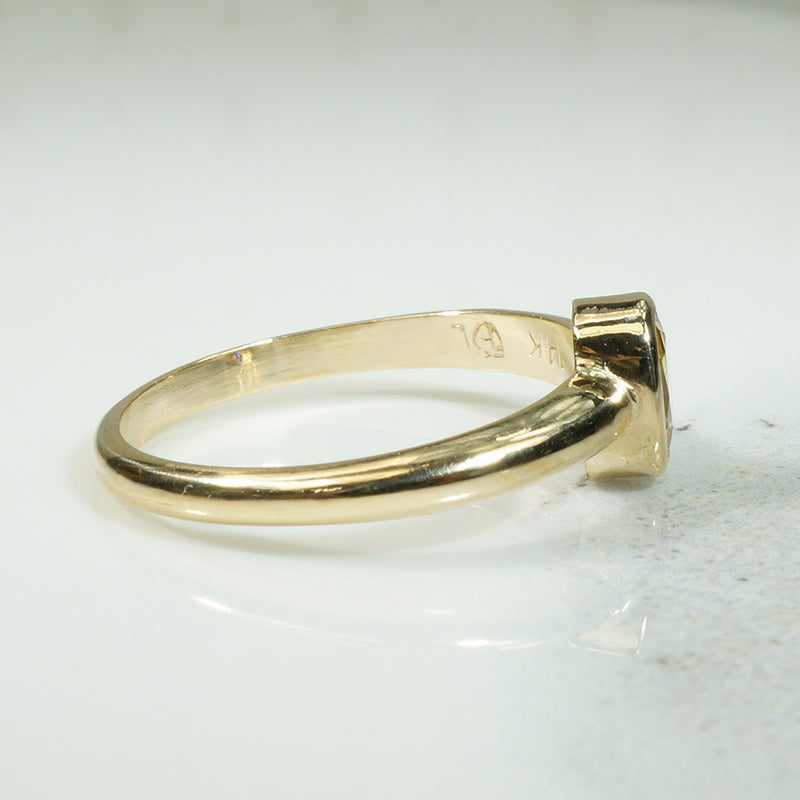 Vintage Yellow Sapphire Solitaire by 720
