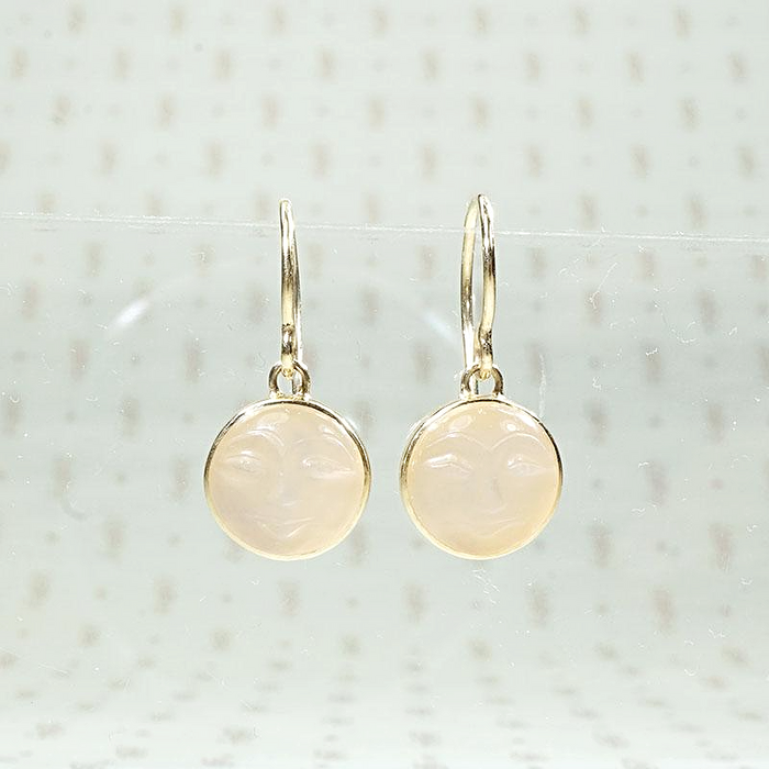 Serene Man in the Moon Moonstone Earrings by 720