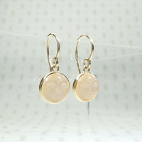 Serene Man in the Moon Moonstone Earrings by 720