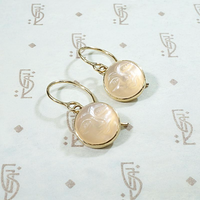 Serene Man in the Moon Moonstone Earrings by 720
