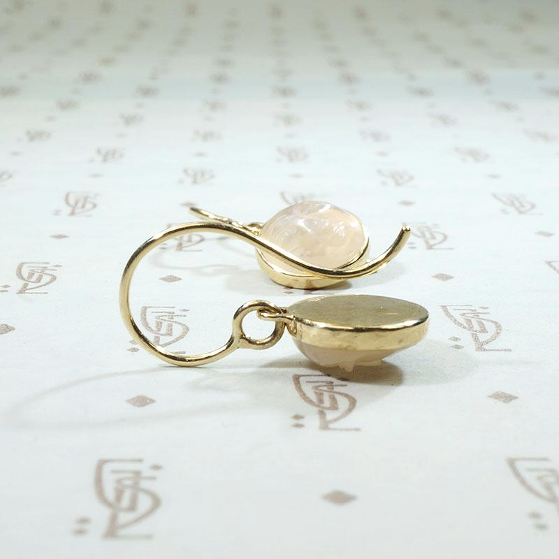 Serene Man in the Moon Moonstone Earrings by 720