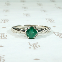Lush Green Emerald Solitaire Ring by 720