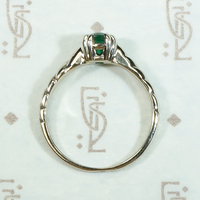 Lush Green Emerald Solitaire Ring by 720