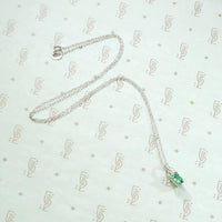 Fresh Emerald-Cut Emerald Solitaire Necklace by 720