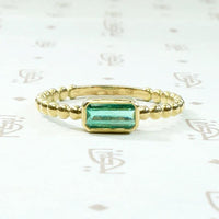 Emerald in Luxe 18k Gold Solitaire by 720