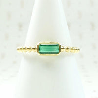Emerald in Luxe 18k Gold Solitaire by 720