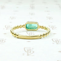 Emerald in Luxe 18k Gold Solitaire by 720