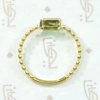 Emerald in Luxe 18k Gold Solitaire by 720