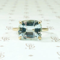 Solitaire Aquamarine Stunner in Gold by 720