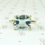Solitaire Aquamarine Stunner in Gold by 720
