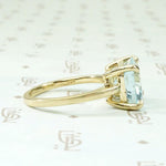 Solitaire Aquamarine Stunner in Gold by 720
