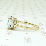 Solitaire Aquamarine Stunner in Gold by 720