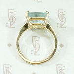 Solitaire Aquamarine Stunner in Gold by 720