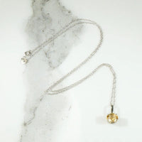 Fire & Ice Antique Topaz in White Gold Pendant