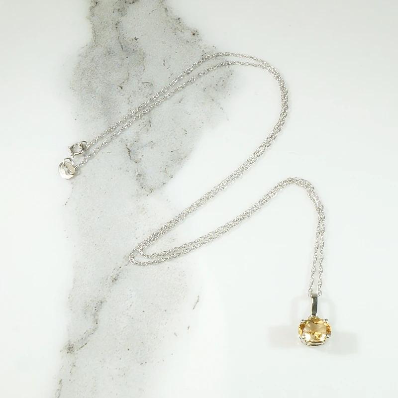 Fire & Ice Antique Topaz in White Gold Pendant