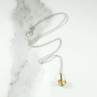 Fire & Ice Antique Topaz in White Gold Pendant